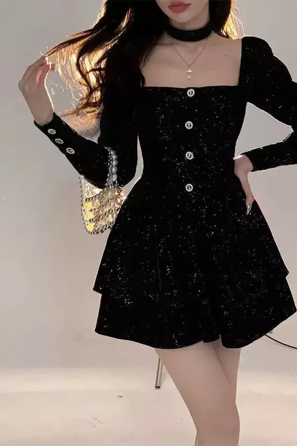 Deana Velvet Elbise