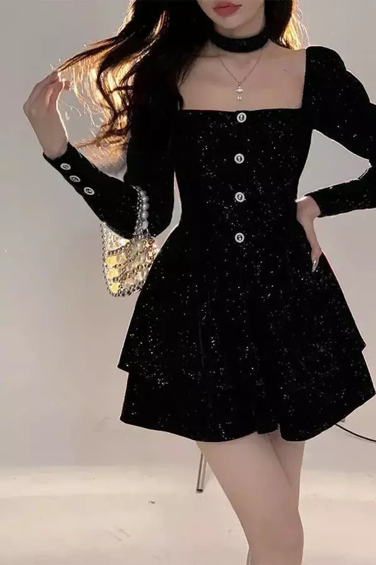 Deana Velvet Elbise