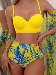 Tropik Işık 3’lü Bikini & Pareo Takım